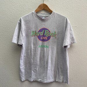 VTG Hard Rock Cafe Aspen Colorado Single Stitch T-Shirt Large Hanes Beefy-T